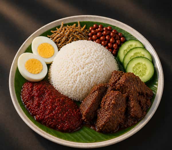 Nasi Lemak with Rendang