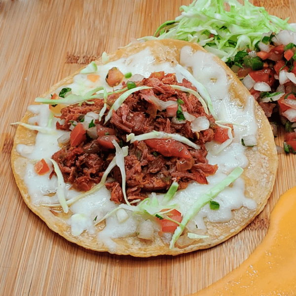 Taco de Machaac de Atun Ahumado