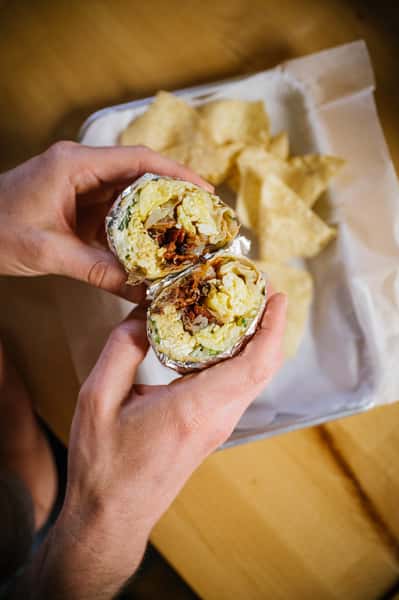 Bacon, Scrambled Egg and Cheese Burrito