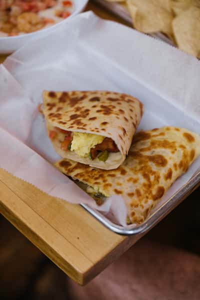 Bacon, Scrambled Egg and Cheese Quesadilla