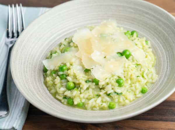 English Pea and Spring Onion Risotto