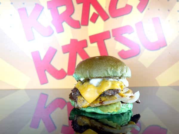 Pandan Smash Burger w Small Fry