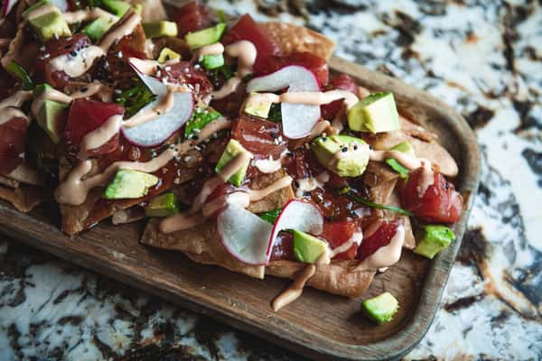 Spicy Ahi Poke Nachos*
