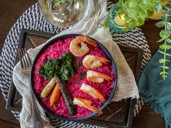 BEET RISOTTO SHRIMP HORZ