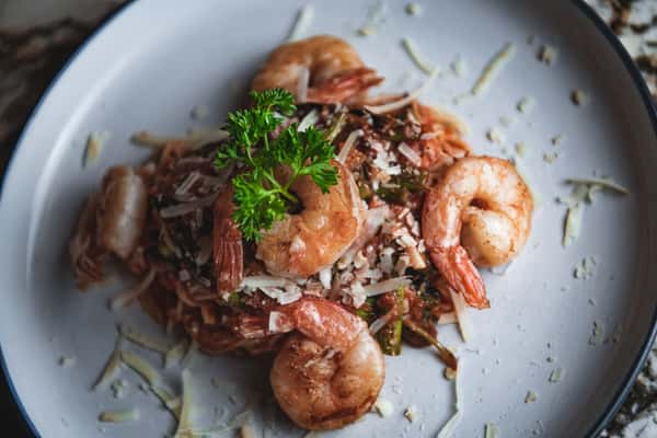 Pasta with shrimp