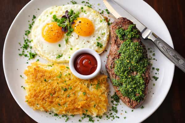 Grilled Steak & Eggs*