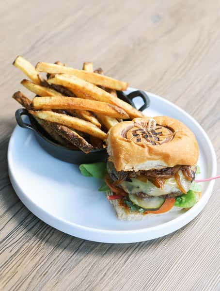 Rustik Burger Dinner The Rustik Fork American Restaurant in CA