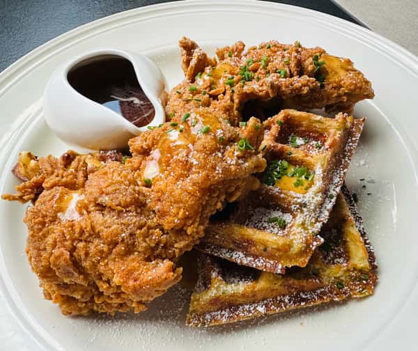 chicken and waffles