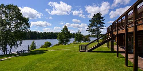 View of the river from the back patio of the restaurant