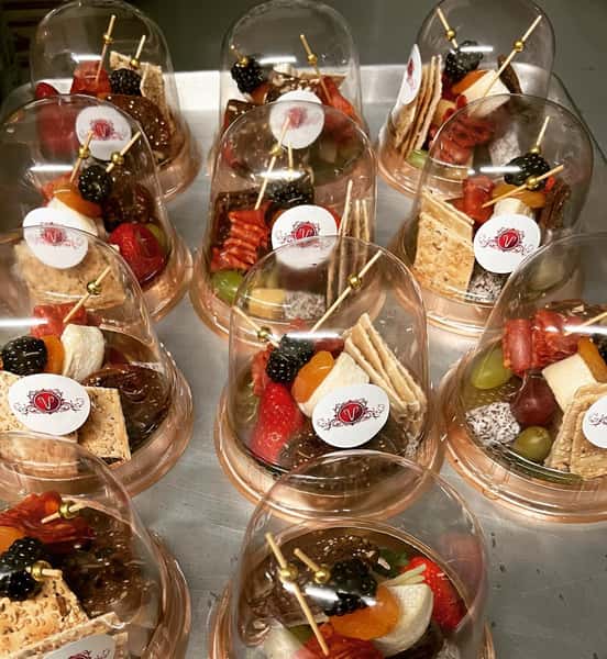 Charcuterie cloches to welcome the guests for a birthday celebration. #socute #getthepartystarted #hillcountrywedding #hillcountrycatering #fredericksburgtx #boerne #comforttx