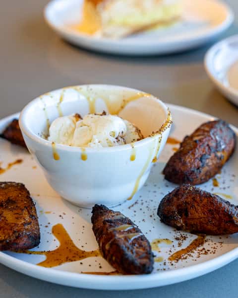 Salted Caramel Plantains & Ice Cream