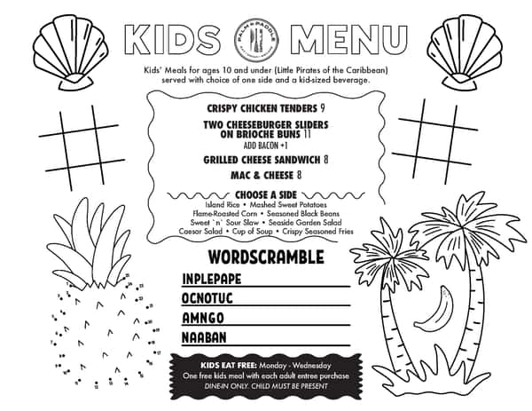 kids menu 4-28-26