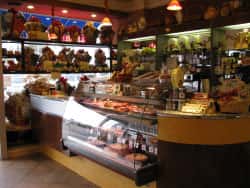 Deli area with cheeses and meats