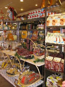 Foods in shopping area on display