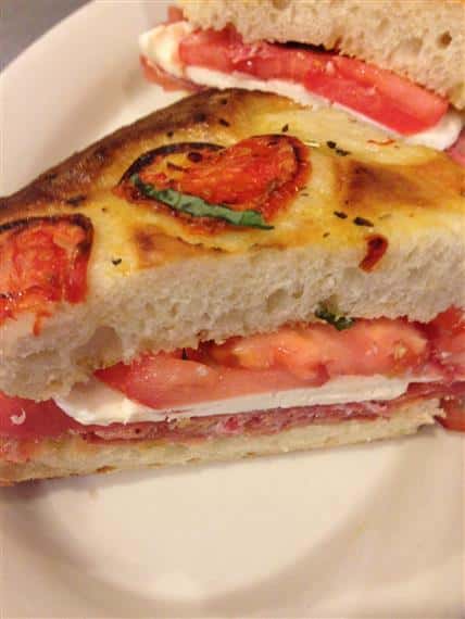 Half of a sandwich