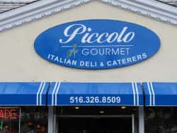 Piccolo Gourmet sign on establishment