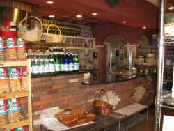 Counter area with bottled beverages