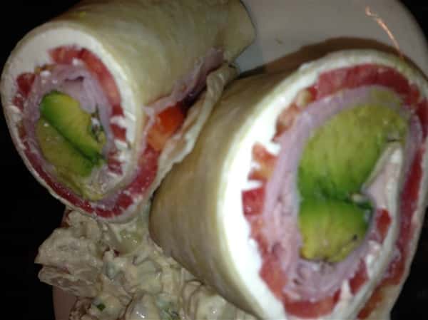 Wrap with Meat, Avocado, and cheese