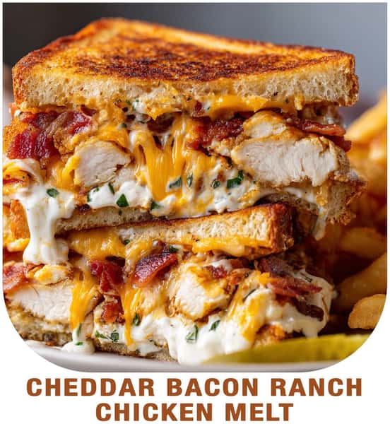 Cheddar Chicken bacon ranch sandwich melt