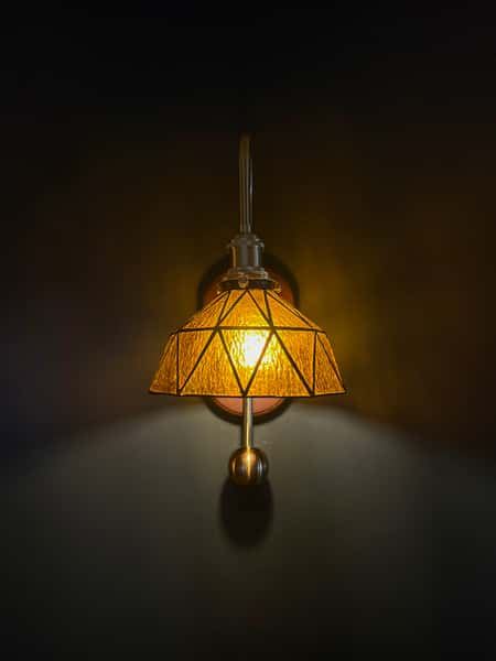Vintage inspired light fixtures in our waiting area