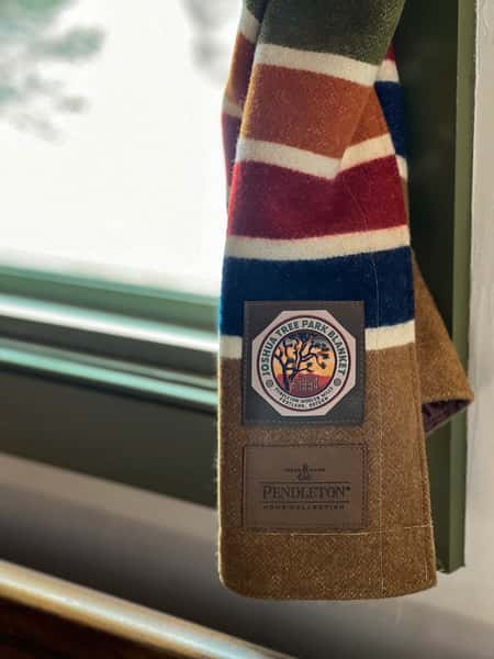 Custom made pendleton blanket curtains for our dining room