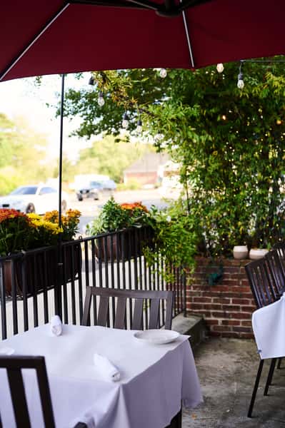 outdoor dining area