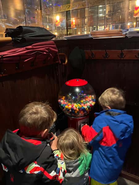 Kids using our gumball machines