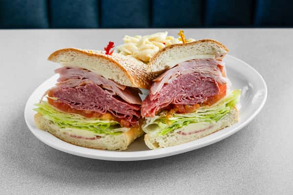 24. Ham, Salami, and Swiss Cheese Sandwich