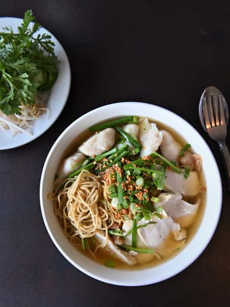 Chicken & Fish Noodle Soup - Choice of Mì or Hủ Tiếu Gà Cá