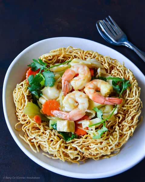 Seafood Egg Noodles (Soft / Crispy) - Mì Xào Mềm Hải Sản (Dòn / Mềm)