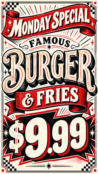 monday 9.99 burger special at the last point addison