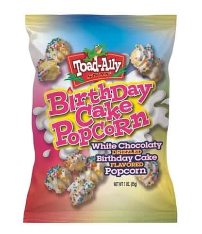 Toad-Ally Snak Birthday Cake Popcorn
