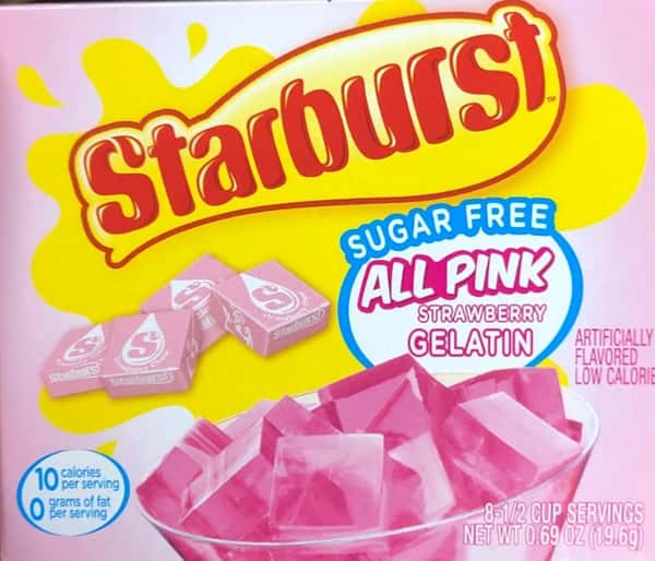 Starburst Sugar Free All Pink Strawberry Gelatin