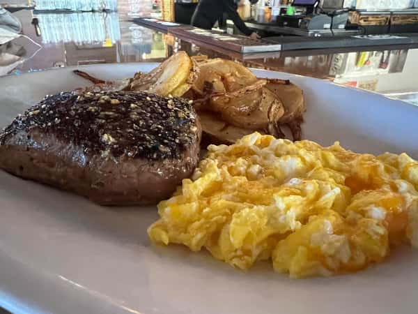 Sirloin Steak and Eggs
