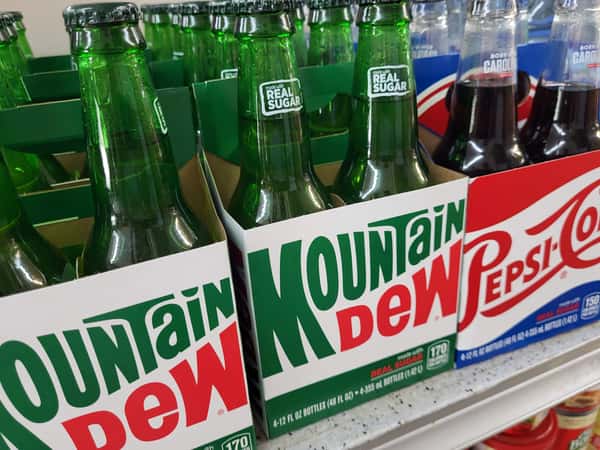 Glass Bottle Mountain Dew
