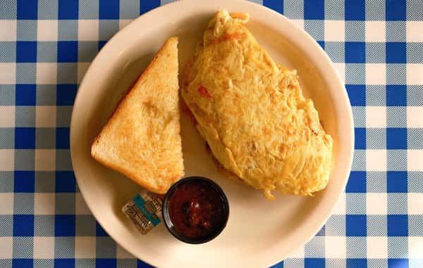 Bacon or Sausage Omelette