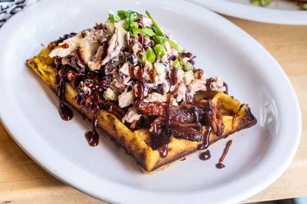 Pulled Perfection Breakfast Munch Munch Waffles & More Brunch