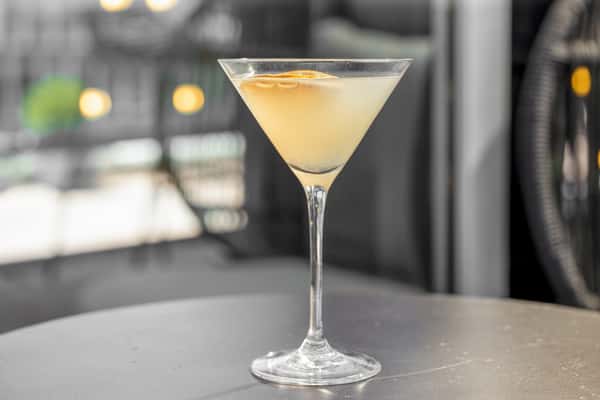 Craft martini served at Whiskey Charlie rooftop cocktail lounge in Washington, DC