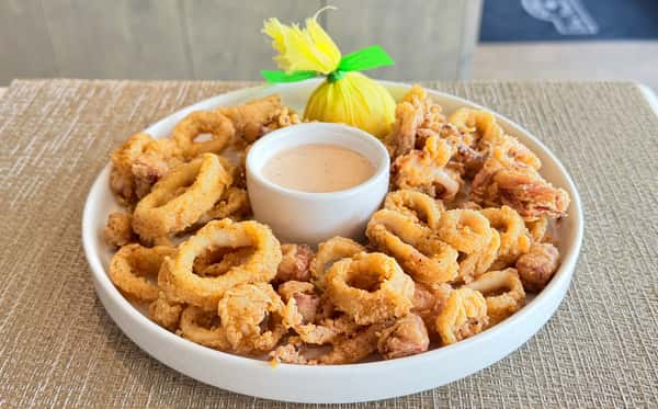 Fried Calamari with Andouille Sausage