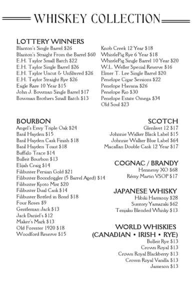 Drink Menu