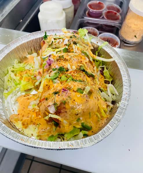 Steak or Shrimp Double Wet Burrito