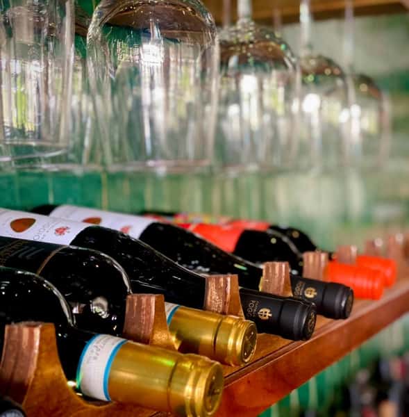 Wine by the bottle and glass