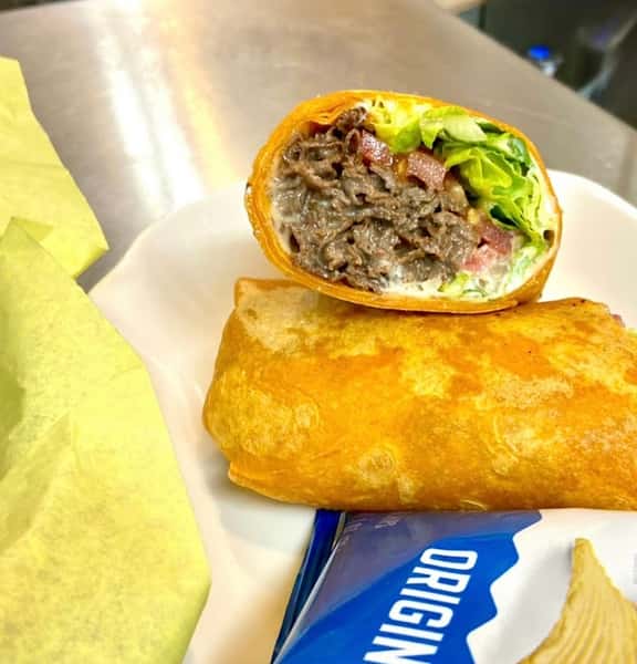 Cheesesteak on wrap