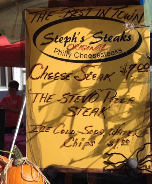 steph's steaks sign