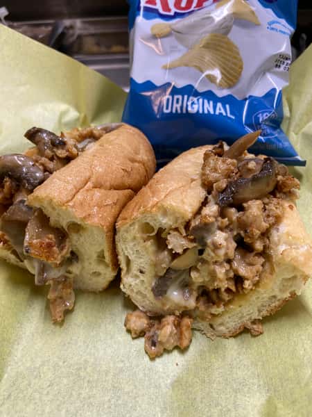 Chicken Philly with mushrooms