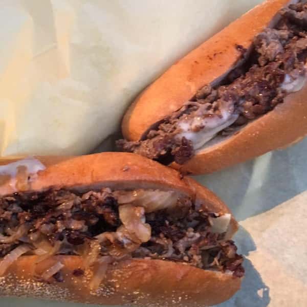 two cheesesteaks