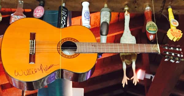 willie nelson signed guitar