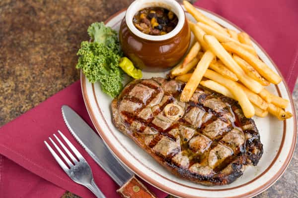 Lamb Leg Chop Menu Winchesters Grill & Saloon American Restaurant