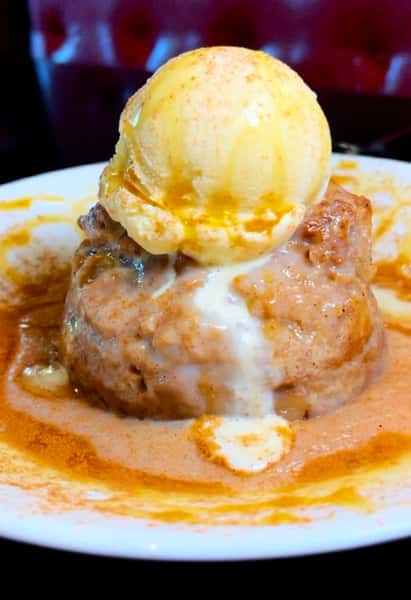 PEACH COBBLER BREAD PUDDING