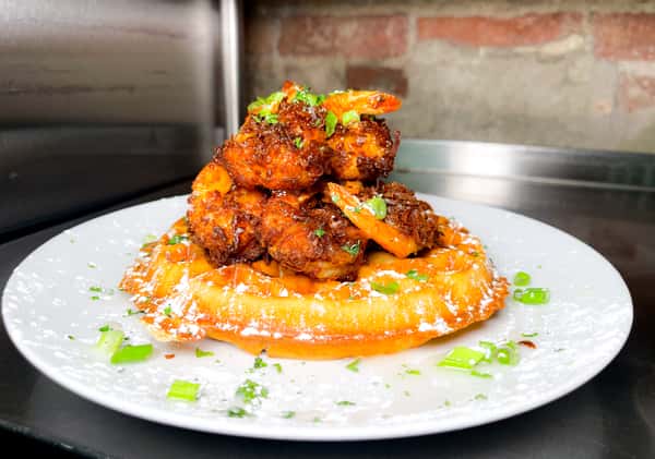 Coconut Shrimp and Waffle